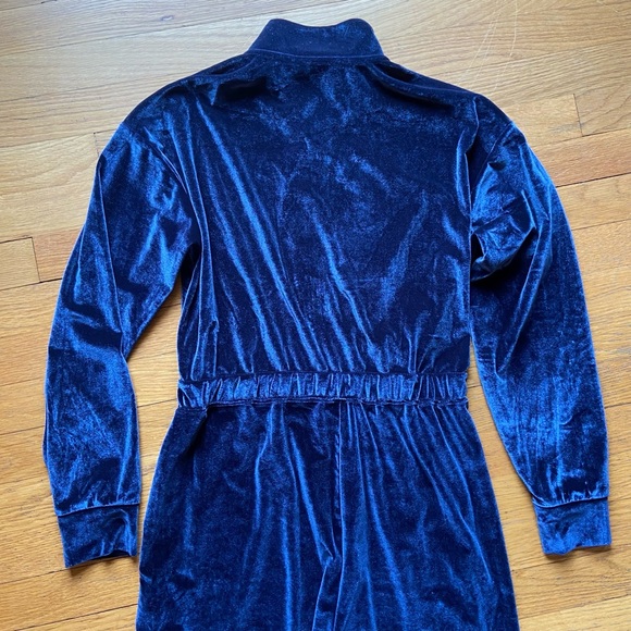 Fabletics Navy Velour Jumpsuit - Picture 2 of 10